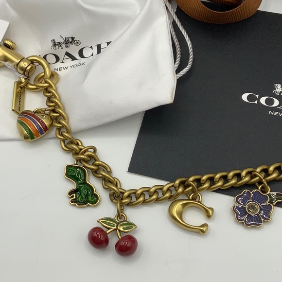 Coach bag extender chain with charms - Picture 3 of 7